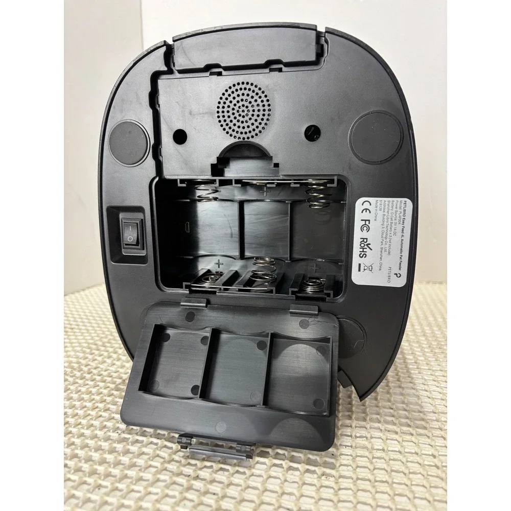PETLIBRO Easy Feed 4L Automatic Pet Feeder Black Tested Works Good Condition